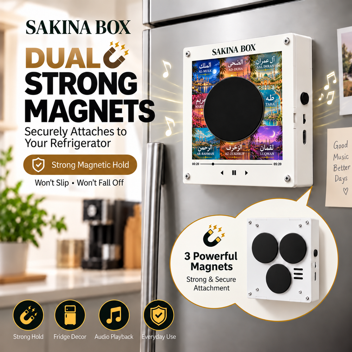 Sakina™ Quran Disc Player — Ayah Discs included