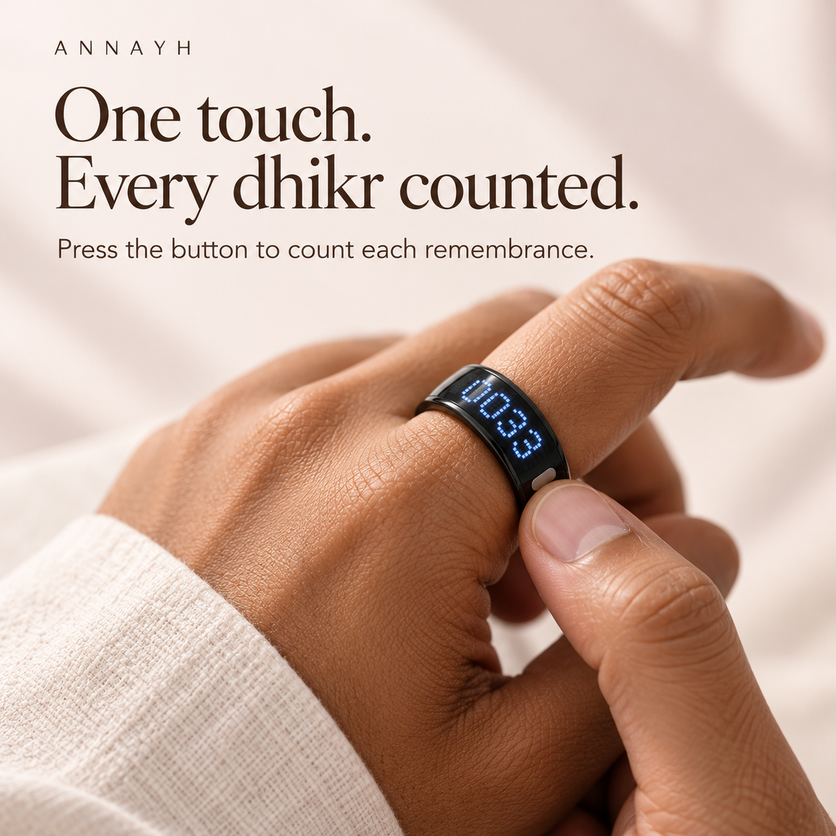 iTasbeeh™ Smart Dhikr Ring by Annayah