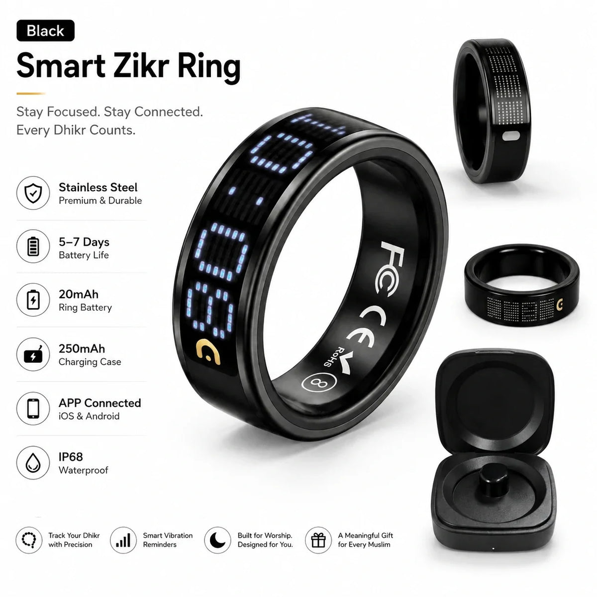 Annayah Smart Dhikr Ring — SQ666 — product view 4
