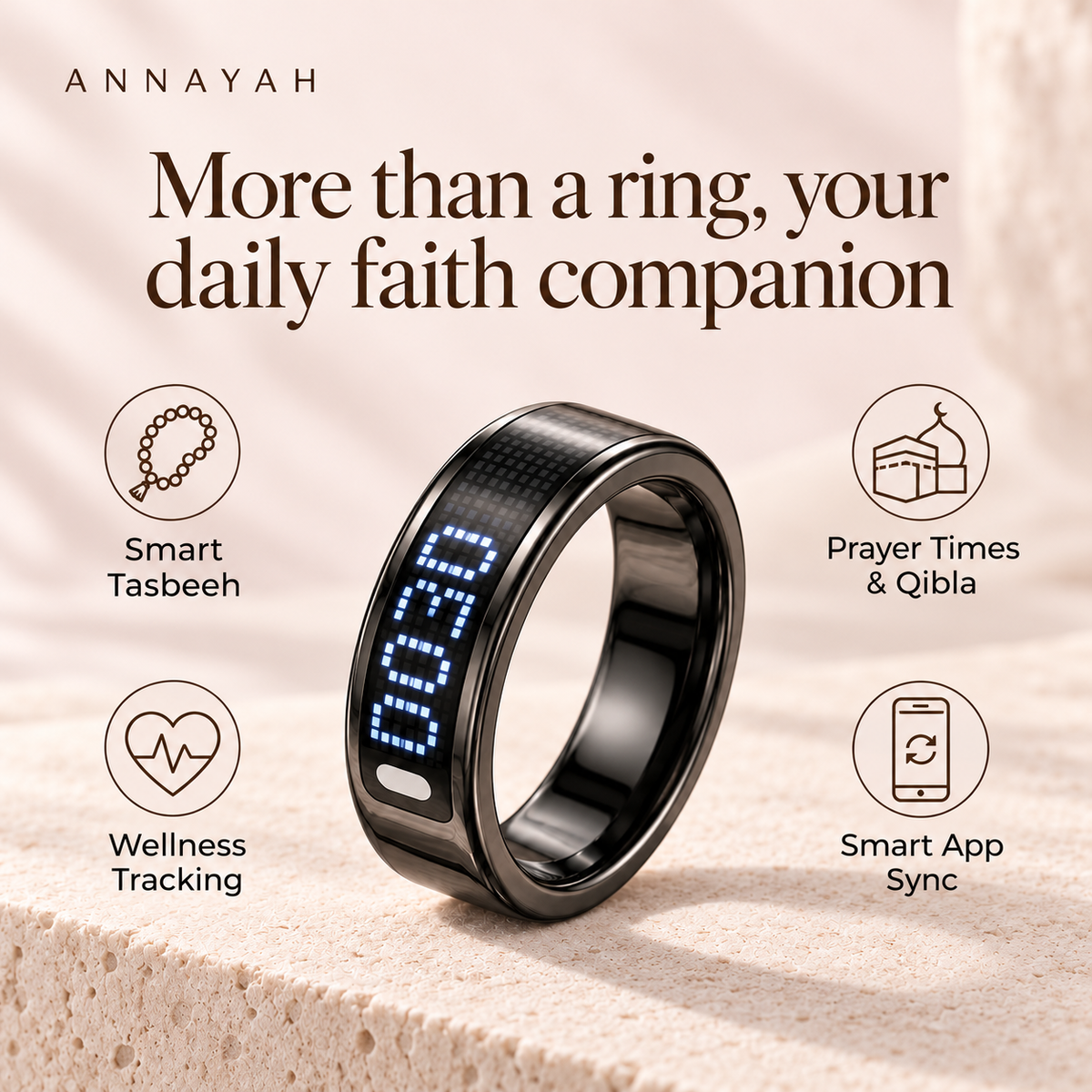 iTasbeeh™ Smart Dhikr Ring by Annayah