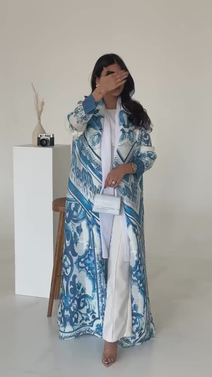 Blue Porcelain Mosaic Abaya